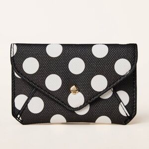 Kate Spade Black and White Polka Dot Clutch